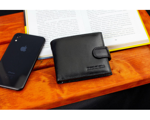 Черное классическое портмоне из натуральной кожи Marco Coverna MC-2003Н-1