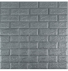 3D панель самоклеющаяся 700х770х5мм кирпич Серебро (017-5) SW-00000038