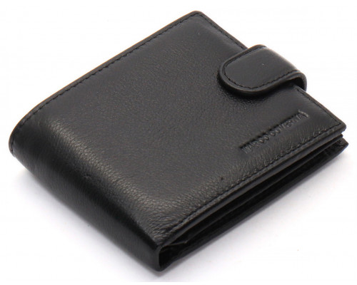 Черное классическое портмоне из натуральной кожи Marco Coverna MC-2003-1
