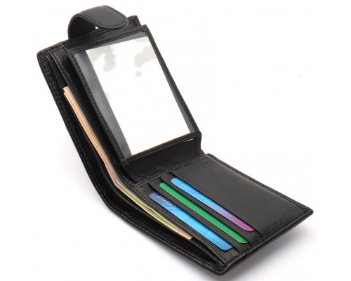 Черное классическое портмоне из натуральной кожи Marco Coverna MC-2003-1