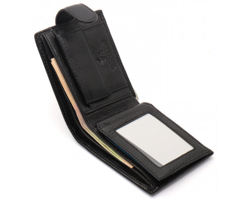 Черное классическое портмоне из натуральной кожи Marco Coverna MC-2003-1