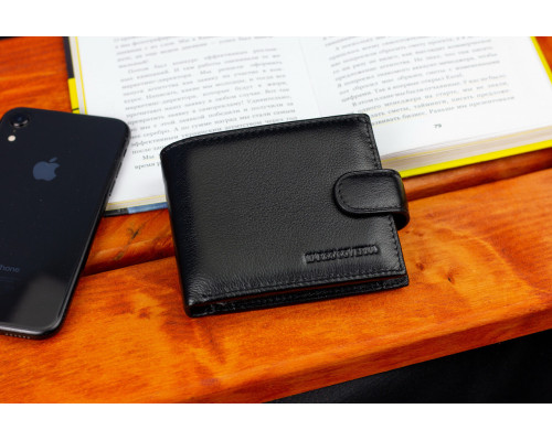 Черное классическое портмоне из натуральной кожи Marco Coverna MC-2003-1