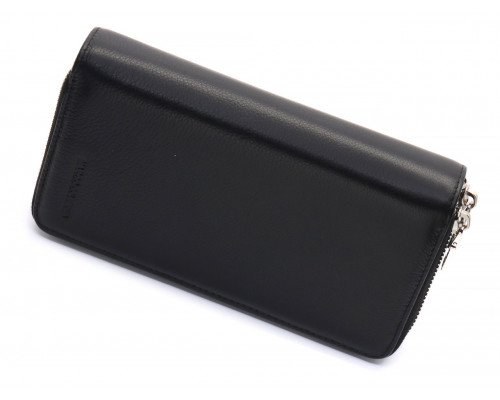 Черный мужской клатч на две молнии из натуральной кожи Marco Coverna MC-801-1
