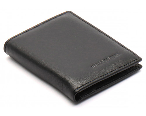 Черное маленькое портмоне на магните с зажимом MARCO COVERNA MC-101Н-1