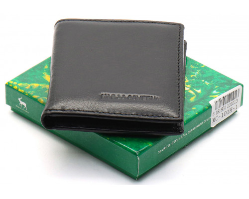 Черное маленькое портмоне на магните с зажимом MARCO COVERNA MC-101Н-1