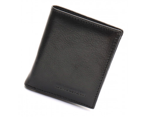 Черное маленькое портмоне на магните с зажимом MARCO COVERNA MC-101Н-1