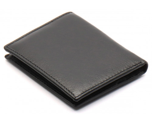 Черное маленькое портмоне на магните с зажимом MARCO COVERNA MC-101Н-1