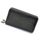 Черный кошелек-клатч на две молнии с фактурной натуральной кожи  Marco Coverna MCJP-5902B