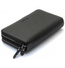 Черный кошелек-клатч на две молнии из натуральной кожи Marco Coverna B-5902B-1Q