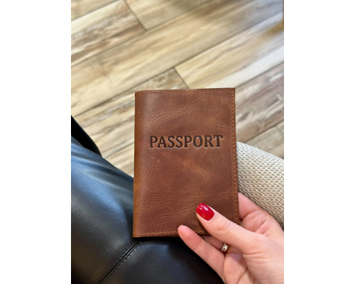 Кожаная обложка для паспорта с надписью 1940