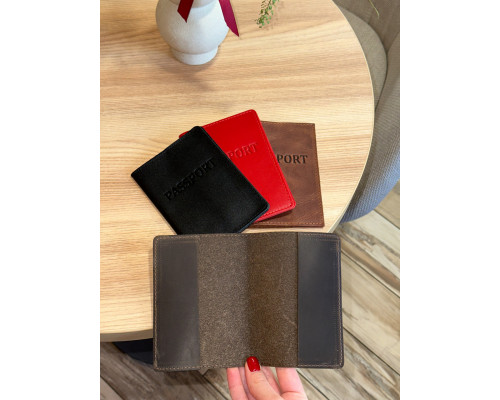 Кожаная обложка для паспорта с надписью 1940