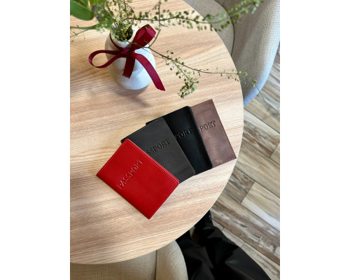 Кожаная обложка для паспорта с надписью 1940