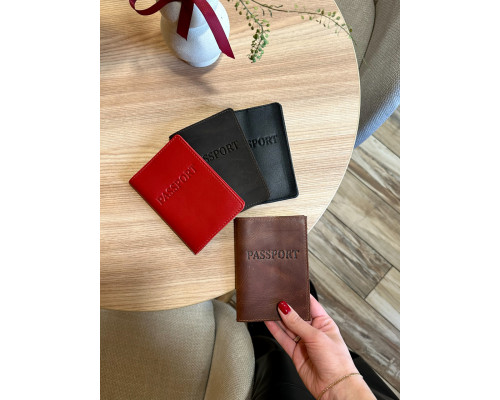 Кожаная обложка для паспорта с надписью 1940