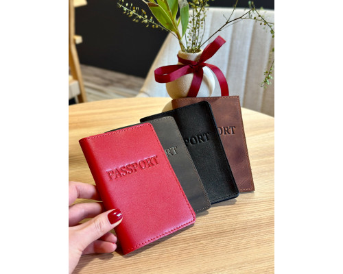 Кожаная обложка для паспорта с надписью 1940