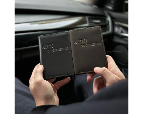 Кожаная обложка для автодокументов