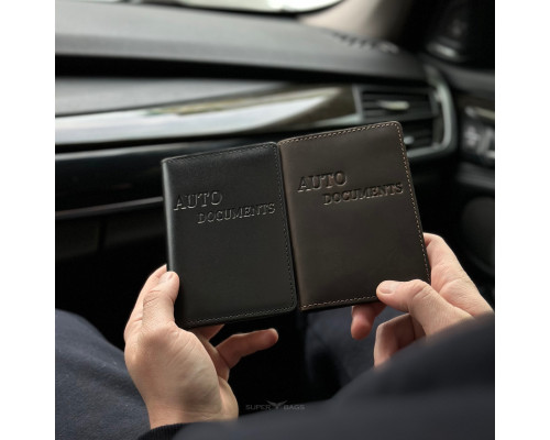 Кожаная обложка для автодокументов