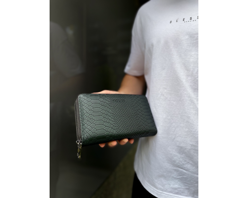 Клатч на две молнии с фактурной натуральной кожи MC-086-5902С