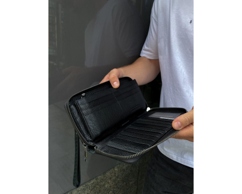 Клатч на две молнии с фактурной натуральной кожи MC-086-5902С