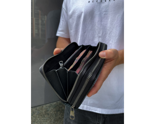 Клатч на две молнии с фактурной натуральной кожи MC-086-5902С