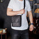 Мессенджер с клапаном через плечо 24х20х6, кожаная барсетка Tiding Bag TD-20033 черная