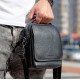 Мужская кожаная сумка-барсетка 22х18х9, мессенджер через плечо с ручкой TD-22011