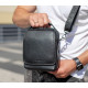 Мужская кожаная сумка-барсетка 22х18х9, мессенджер через плечо с ручкой TD-22011