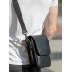 Кожаная мужская сумка-мессенджер 24х20х6, барсетка через плечо Tiding Bag TD-23433 черная