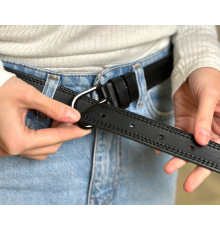 Класический черный ремень 7096