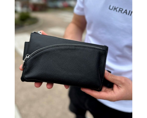 Поясная бананка унисекс 14х25х8, сумка конверт для телефона и документов TD-54928 черная