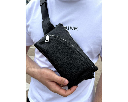 Поясная бананка унисекс 14х25х8, сумка конверт для телефона и документов TD-54928 черная