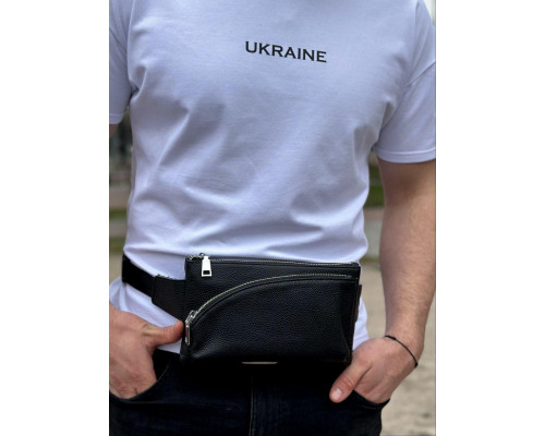 Поясная бананка унисекс 14х25х8, сумка конверт для телефона и документов TD-54928 черная