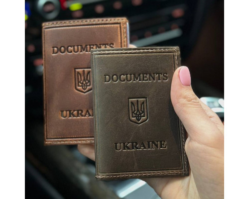 Кожаная обложка для ID-паспорта и водительских прав 2186-1B