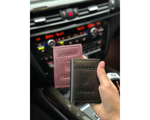 Кожаная обложка для ID-паспорта и водительских прав 2186-1B