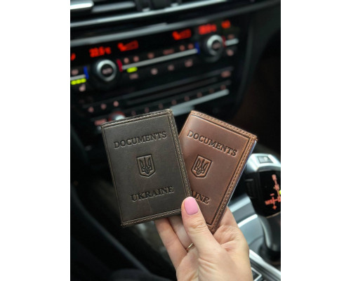 Кожаная обложка для ID-паспорта и водительских прав 2186-1B