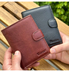 Мужской кожаный кошелек люкс, мужское портмоне натуральная кожа HORTON 301B