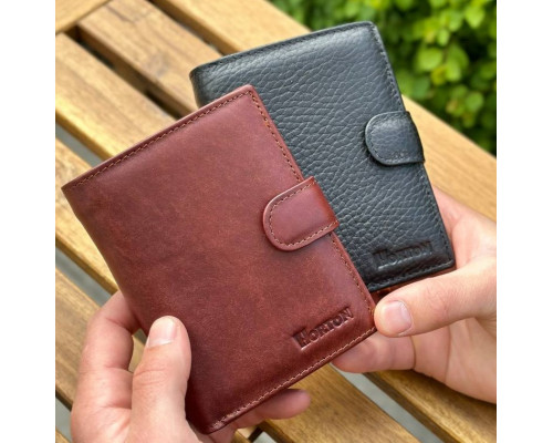 Мужской кожаный кошелек люкс, мужское портмоне натуральная кожа HORTON 301B