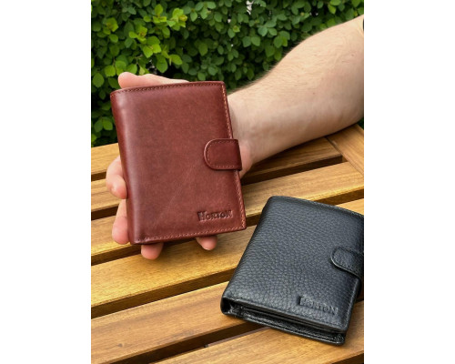 Мужской кожаный кошелек люкс, мужское портмоне натуральная кожа HORTON 301B