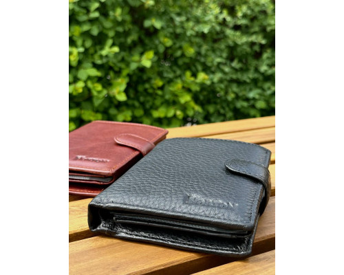 Мужской кожаный кошелек люкс, мужское портмоне натуральная кожа HORTON 301B