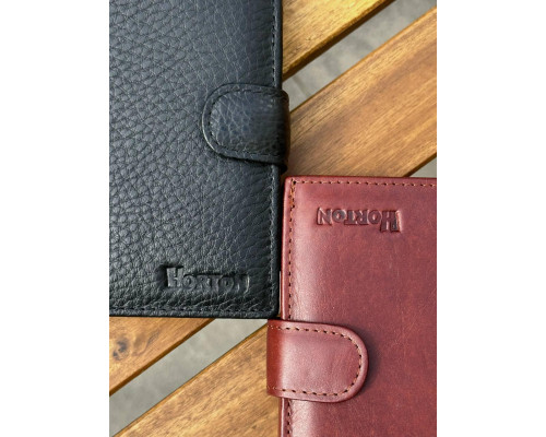 Мужской кожаный кошелек люкс, мужское портмоне натуральная кожа HORTON 301B