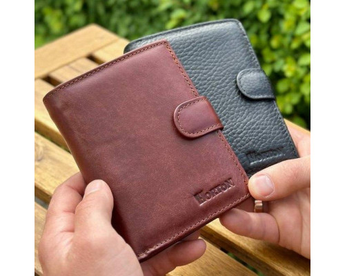 Мужской кожаный кошелек люкс, мужское портмоне натуральная кожа HORTON 301B