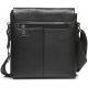 Мужской классический мессенджер 23х26х6, барсетка через плечо кожаный Tiding Bag 2862 черный