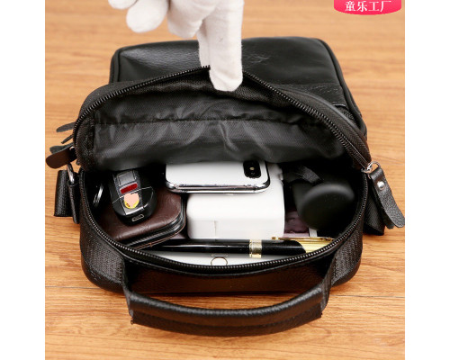 Мужская кожаная сумка-барсетка 26х20.5х8, мессенджер через плечо Bexhill Bx-56402 черная