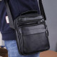 Мужская кожаная барсетка через плечо 22х26х9, мессенджер с ручкой Bexhill Bx-66503 черный