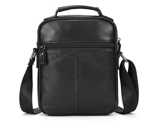 Сумка-барсетка мужская через плечо 22х18х8, кожаная сумочка планшет Tiding Bag TD-69291 черная