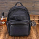 Мужской рюкзак из натуральной кожи 28х39х15, наплечник для ноутбука и документов Tiding Bag 81809 черный