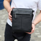 Сумка мессенджер 21.5x25x7 кожаная барсетка для мужчин Tiding Bag 35775 черная