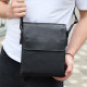 Сумка мессенджер 21.5x25x7 кожаная барсетка для мужчин Tiding Bag 35775 черная