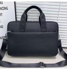 Кожаная мужская деловая сумка для ноутбука 40x27x10, офисный портфель Tiding Bag 56901, черный