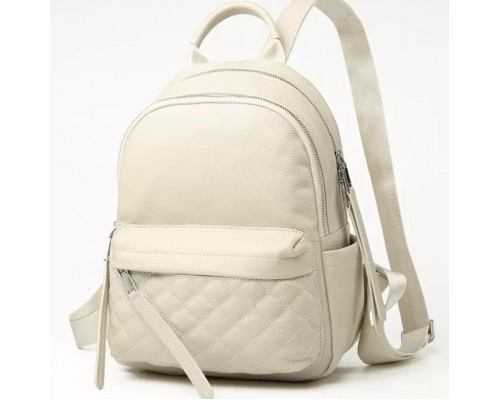 Женский кожаный наплечник городской 35х26х17, рюкзак из натуральной кожи, белый