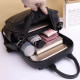 Женская кожаная сумка наплечная городская 21х28х13, рюкзак для каждого дня, черный